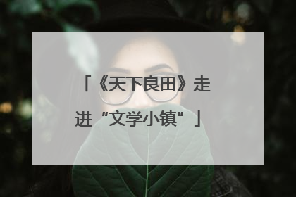 《天下良田》走进“文学小镇”