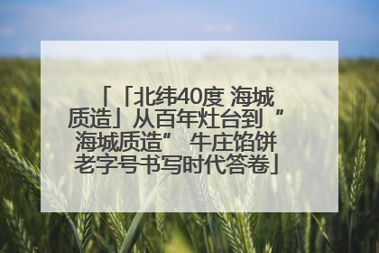 「北纬40度 海城质造」从百年灶台到“海城质造” 牛庄馅饼老字号书写时代答卷