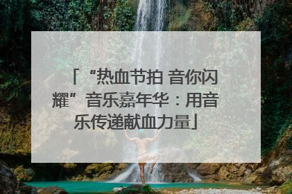 “热血节拍 音你闪耀”音乐嘉年华：用音乐传递献血力量