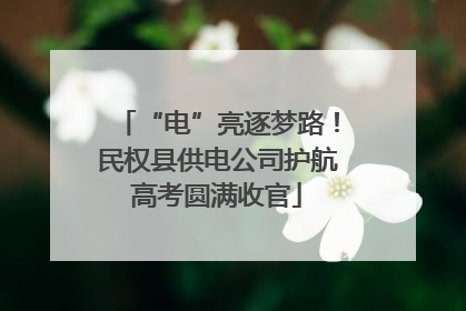 “电”亮逐梦路！民权县供电公司护航高考圆满收官