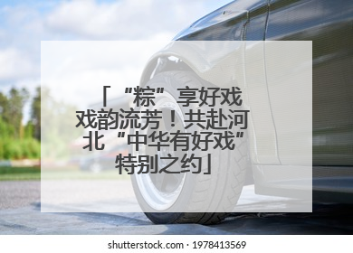 “粽”享好戏 戏韵流芳！共赴河北“中华有好戏”特别之约