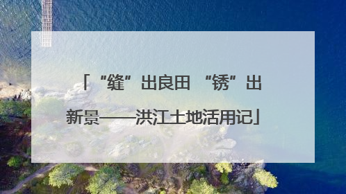 “缝”出良田 “锈”出新景——洪江土地活用记