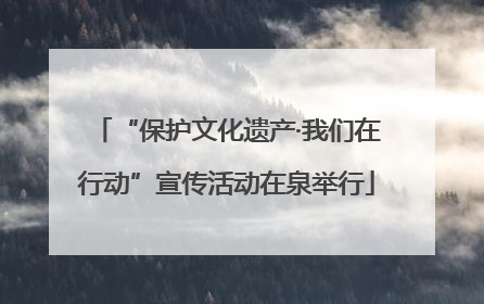 “保护文化遗产·我们在行动”宣传活动在泉举行