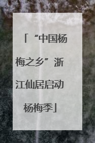 “中国杨梅之乡”浙江仙居启动杨梅季