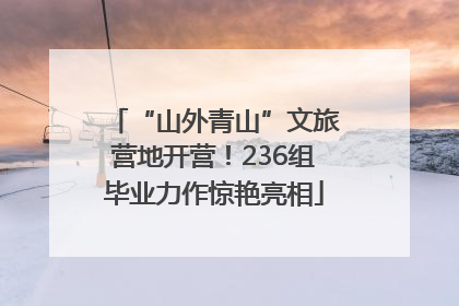 “山外青山”文旅营地开营！236组毕业力作惊艳亮相