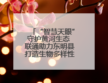 “智慧天眼”守护黄河生态 联通助力东明县打造生物多样性保护新范式