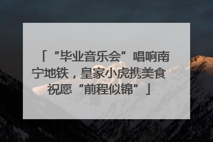 “毕业音乐会”唱响南宁地铁，皇家小虎携美食祝愿“前程似锦”