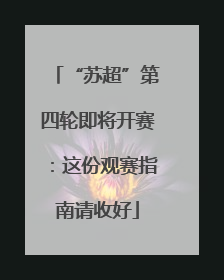 “苏超”第四轮即将开赛：这份观赛指南请收好
