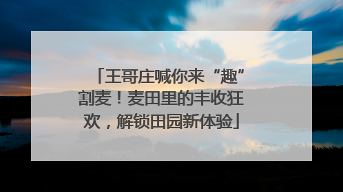 王哥庄喊你来“趣”割麦！麦田里的丰收狂欢，解锁田园新体验