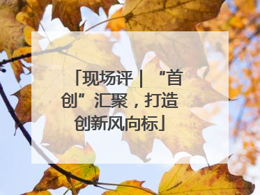 现场评｜“首创”汇聚，打造创新风向标