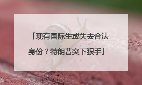现有国际生或失去合法身份？特朗普突下狠手