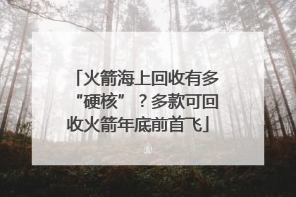 火箭海上回收有多“硬核”？多款可回收火箭年底前首飞