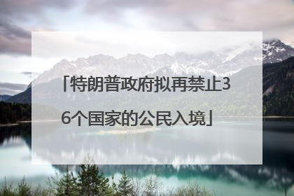 特朗普政府拟再禁止36个国家的公民入境