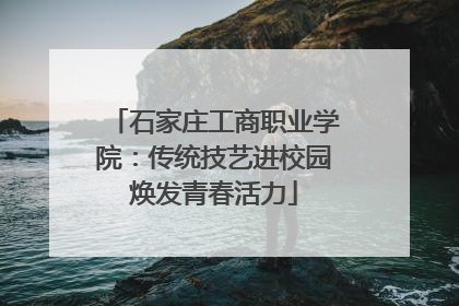 石家庄工商职业学院：传统技艺进校园焕发青春活力