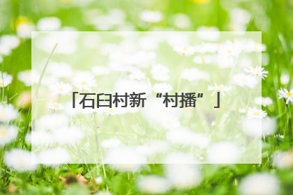 石臼村新“村播”