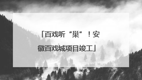 百戏听“巢”！安徽百戏城项目竣工