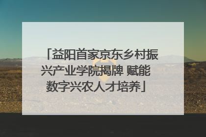 益阳首家京东乡村振兴产业学院揭牌 赋能数字兴农人才培养