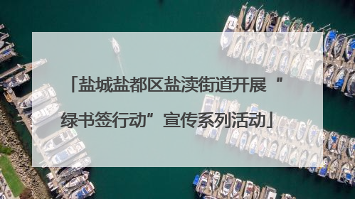 盐城盐都区盐渎街道开展“绿书签行动”宣传系列活动