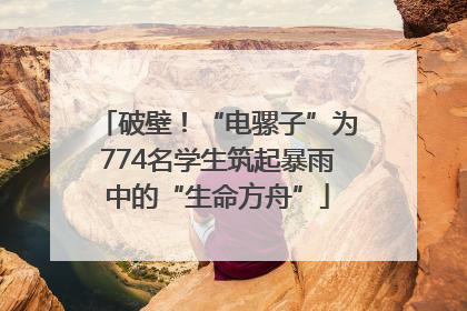 破壁！“电骡子”为774名学生筑起暴雨中的“生命方舟”