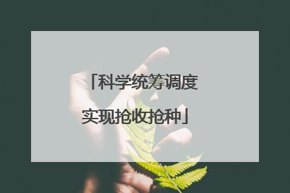 科学统筹调度实现抢收抢种