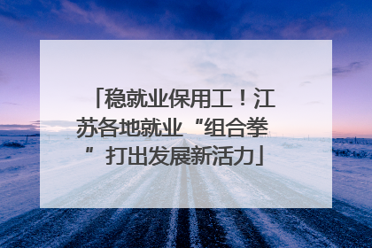 稳就业保用工！江苏各地就业“组合拳”打出发展新活力