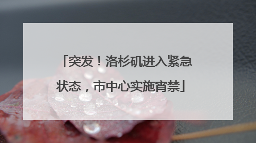 突发！洛杉矶进入紧急状态，市中心实施宵禁