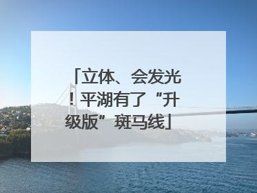 立体、会发光！平湖有了“升级版”斑马线