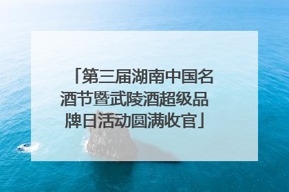 第三届湖南中国名酒节暨武陵酒超级品牌日活动圆满收官
