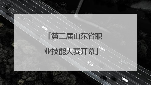 第二届山东省职业技能大赛开幕
