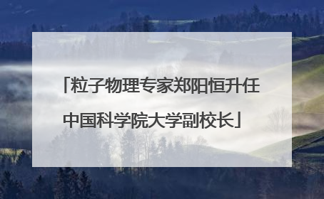 粒子物理专家郑阳恒升任中国科学院大学副校长