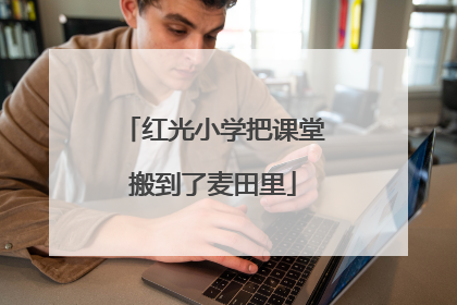 红光小学把课堂搬到了麦田里