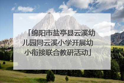 绵阳市盐亭县云溪幼儿园同云溪小学开展幼小衔接联合教研活动