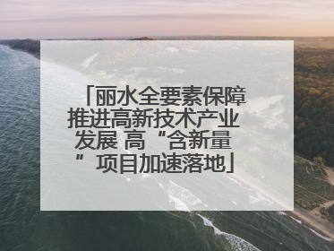 丽水全要素保障推进高新技术产业发展 高“含新量”项目加速落地