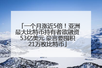 一个月涨近5倍！亚洲最大比特币持有者欲融资53亿美元 豪言要囤积21万枚比特币