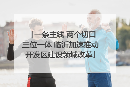 一条主线 两个切口 三位一体 临沂加速推动开发区建设领域改革