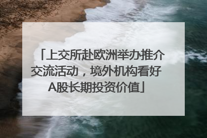 上交所赴欧洲举办推介交流活动，境外机构看好A股长期投资价值