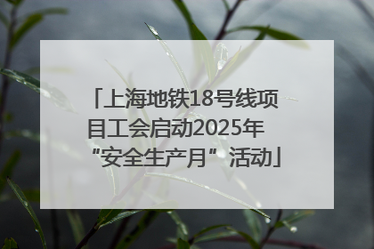 上海地铁18号线项目工会启动2025年“安全生产月”活动