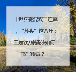 世乒赛混双三连冠，“莎头”这八年：王楚钦/孙颖莎如何书写传奇？