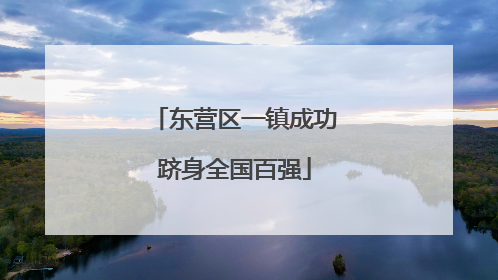 东营区一镇成功跻身全国百强
