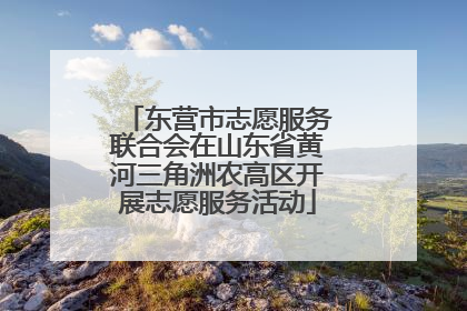 东营市志愿服务联合会在山东省黄河三角洲农高区开展志愿服务活动