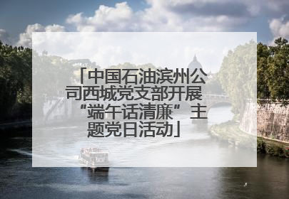 中国石油滨州公司西城党支部开展“端午话清廉”主题党日活动