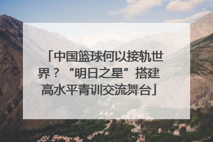 中国篮球何以接轨世界？“明日之星”搭建高水平青训交流舞台