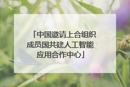 中国邀请上合组织成员国共建人工智能应用合作中心