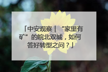 中安观察｜“家里有矿”的皖北双城，如何答好转型之问？