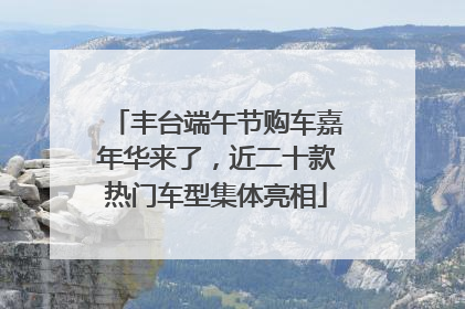 丰台端午节购车嘉年华来了，近二十款热门车型集体亮相