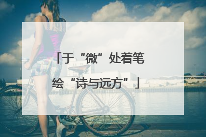 于“微”处着笔 绘“诗与远方”