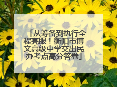 从筹备到执行全程亮眼！衡阳市博文高级中学交出民办考点高分答卷