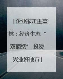 企业家走进益林：经济生态“双面绣” 投资兴业好地方