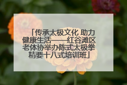 传承太极文化 助力健康生活——红谷滩区老体协举办陈式太极拳精要十八式培训班