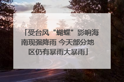 受台风“蝴蝶”影响海南现强降雨 今天部分地区仍有暴雨大暴雨
